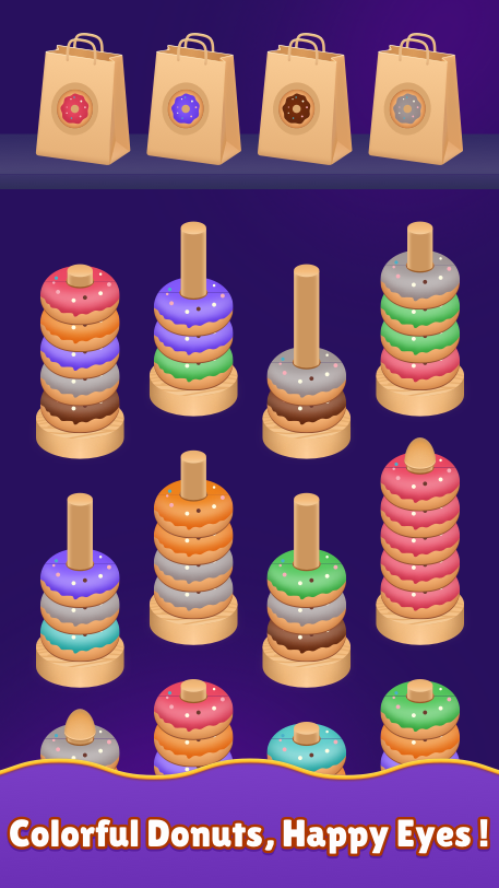Donut Sort Mania Screenshot 2